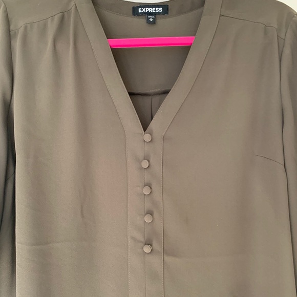 Olive green EXPRESS blouse - Picture 2 of 6